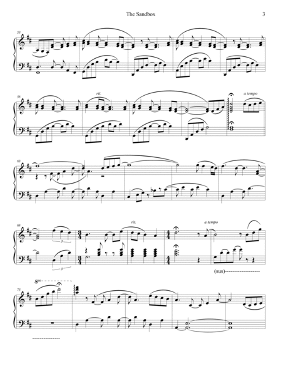 The Sandbox Piano Solo scores gallery preview page 3