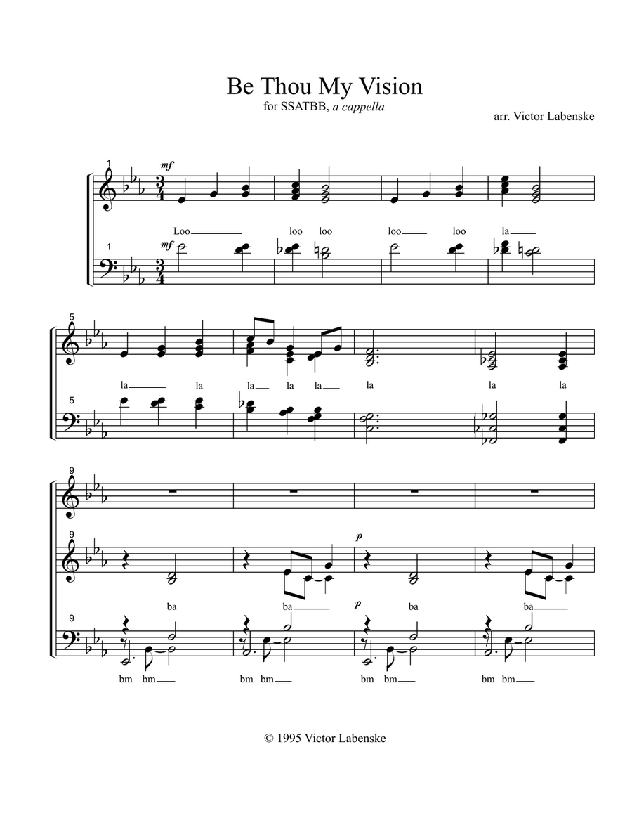 Be Thou My Vision Divisi scores gallery preview page 1