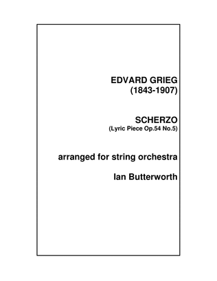 Book cover for GRIEG Scherzo (Op.54 No.5) for string orchestra