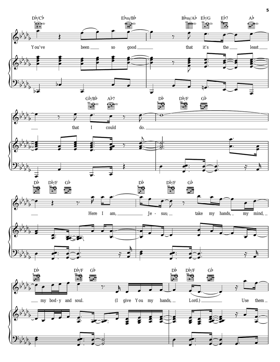 The Least I Can Do The Least I Can Do Piano, Vocal, Guitar scores gallery preview page 5