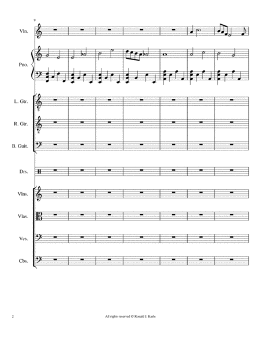 Ever Lasting Rock Chamber Orchestra scores gallery preview page 3