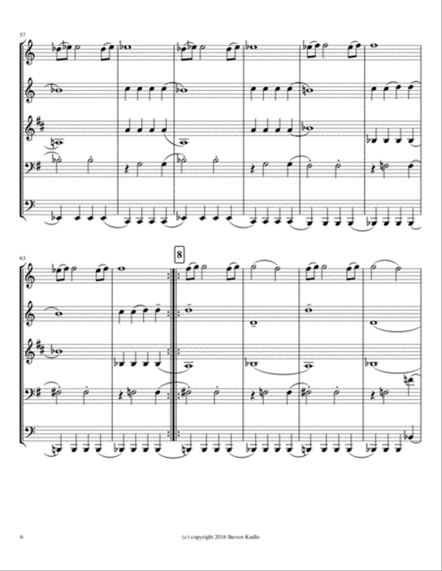 Minimalist Piece No. 39 for Wind Quintet Woodwind Quintet scores gallery preview page 6
