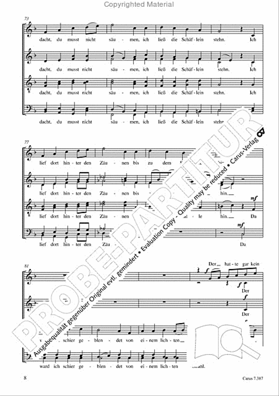 O Freude uber Freude O Freude uber Freude 4-Part scores gallery preview page 9