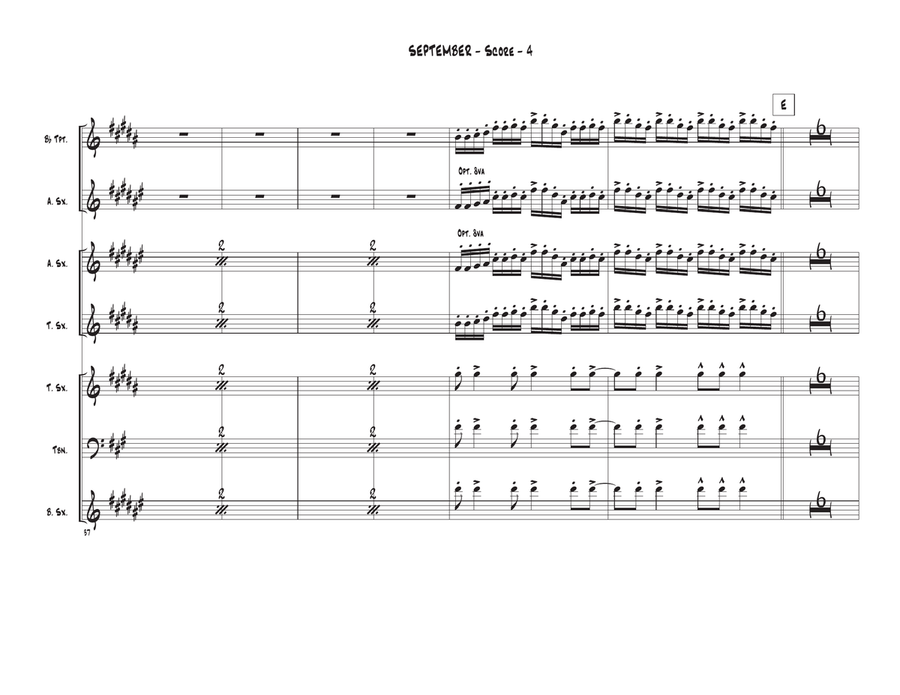 September September Tenor Saxophone scores gallery preview page 4