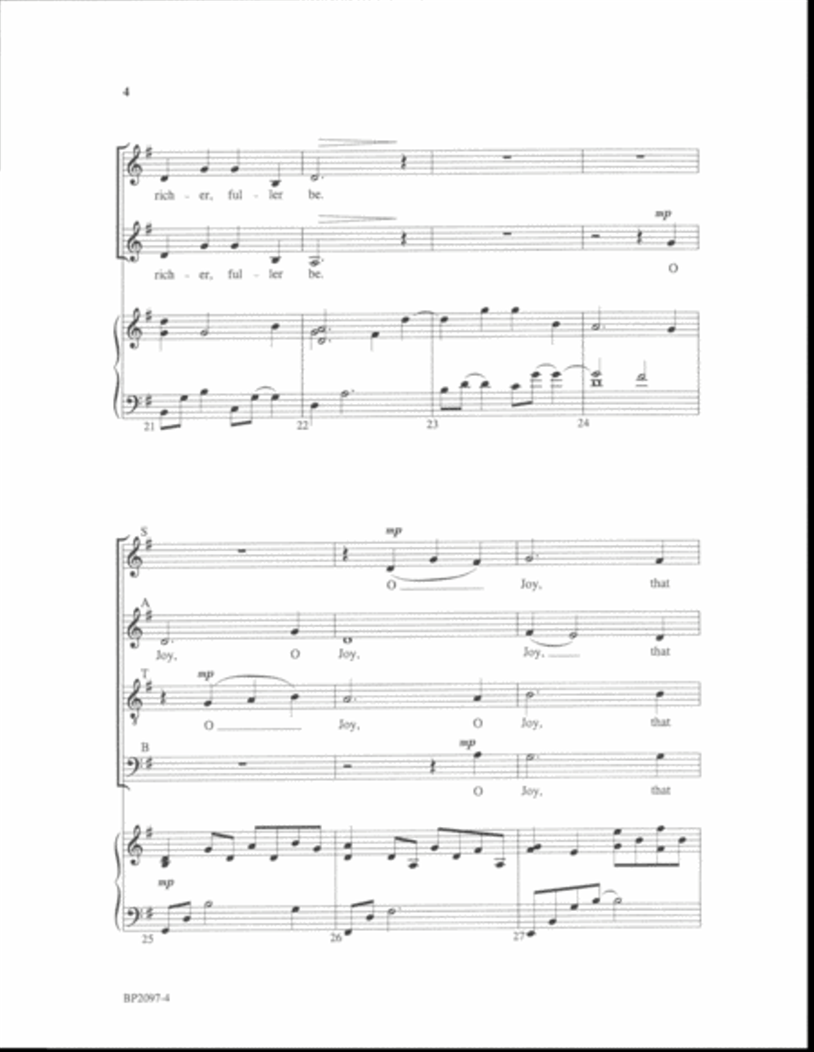 O Love 4-Part scores gallery preview page 4