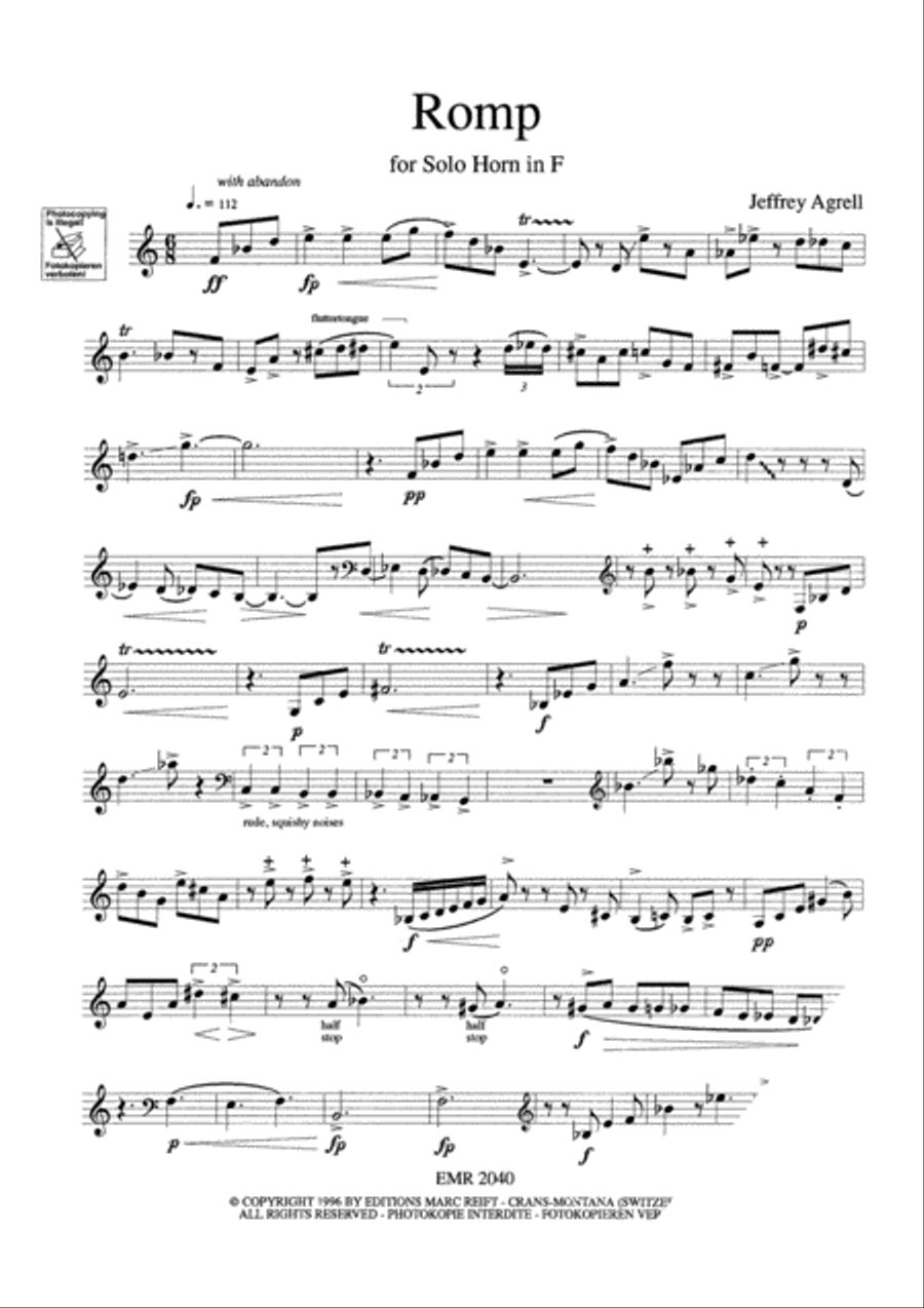 Romp Horn Solo scores gallery preview page 6