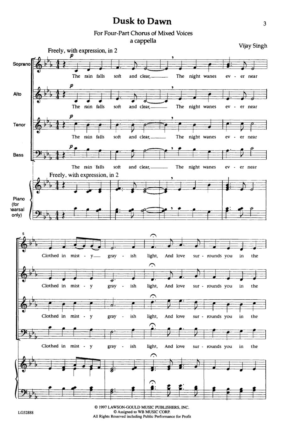 Dusk to Dawn Choir scores gallery preview page 1