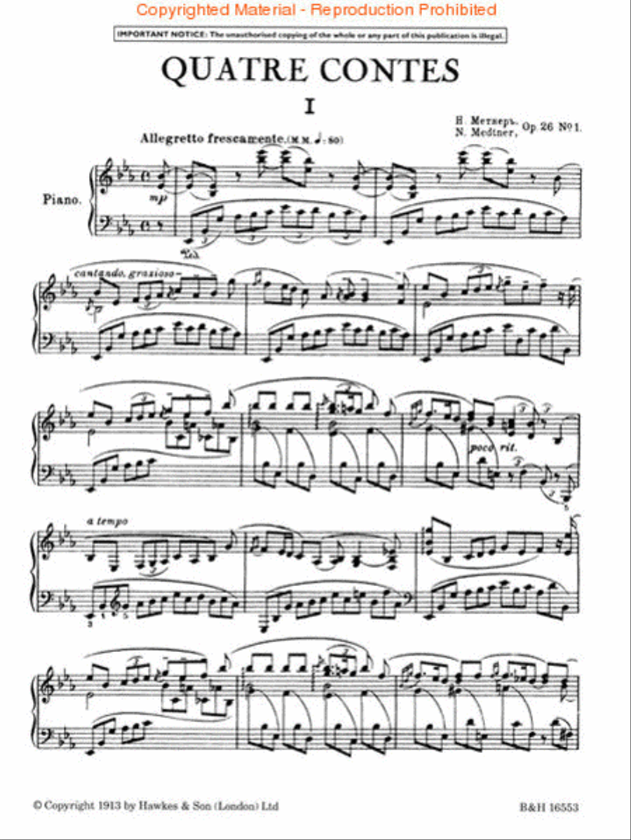 Quatre Contes, Op. 26 Piano Solo scores gallery preview page 2