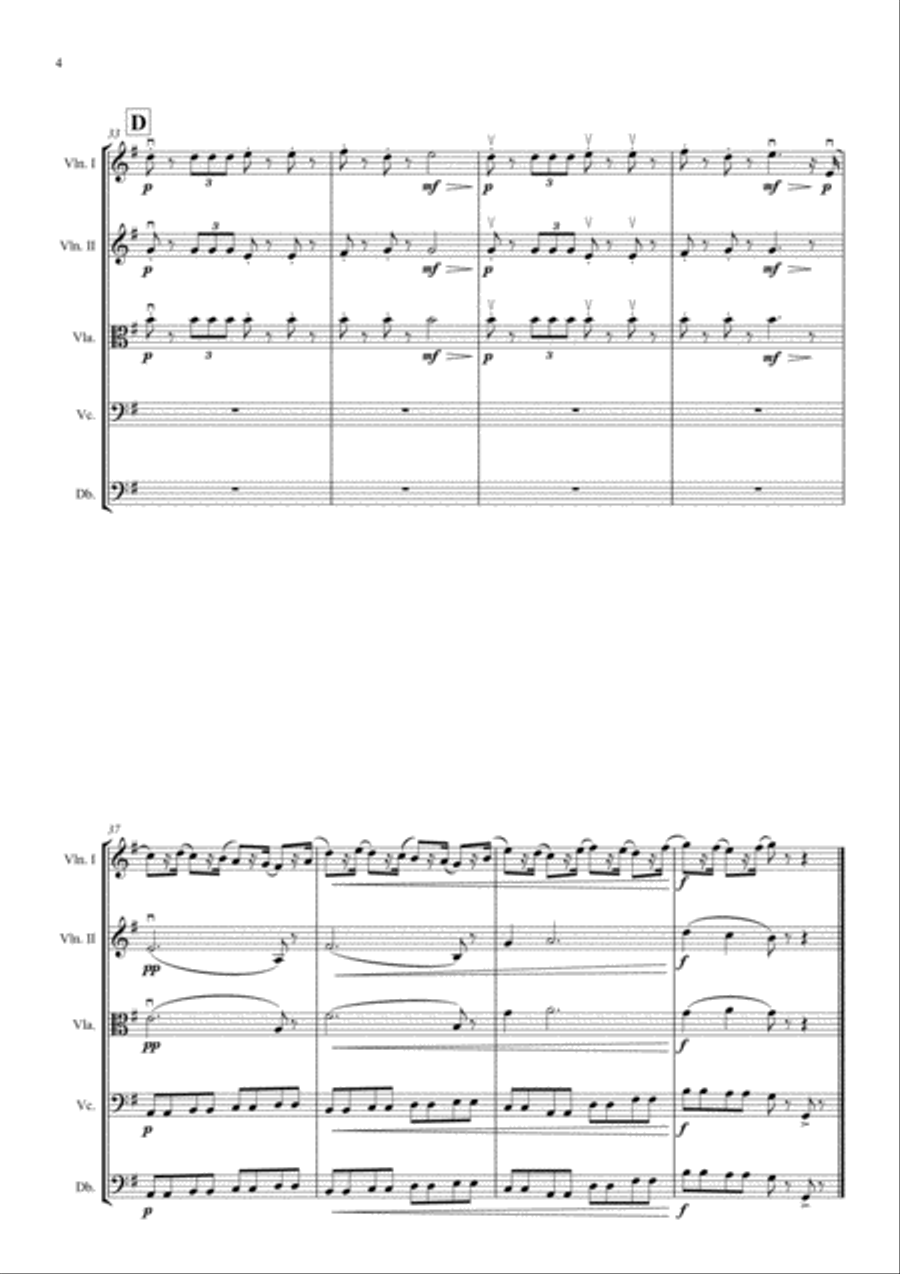 The Little Nutcracker Suite, by Tchaikovsky String Orchestra scores gallery preview page 4