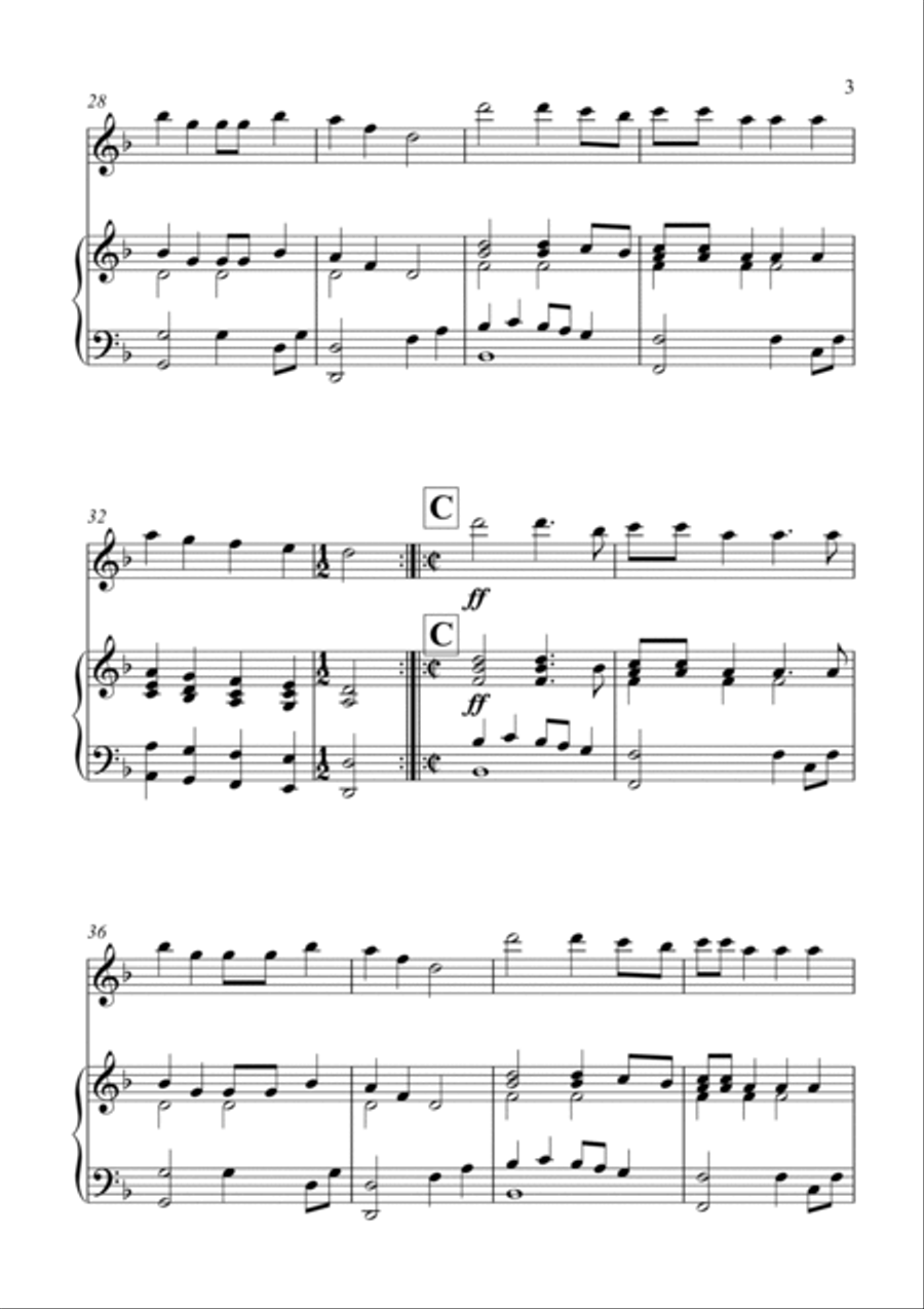 Wellerman (Violin & Piano) Violin Solo scores gallery preview page 3