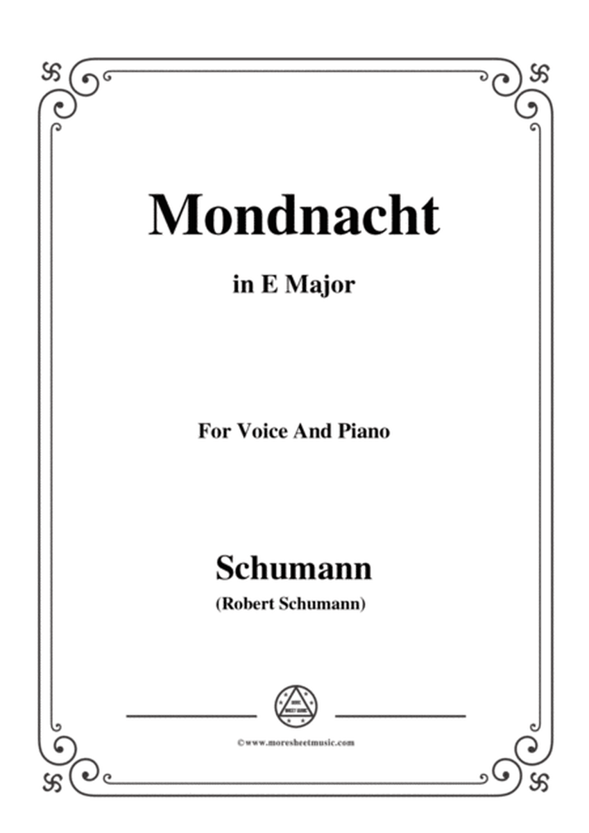 Schumann-Mondnacht,in E Major,for Voice and Piano image number null