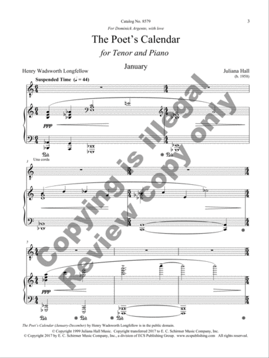 The Poet's Calendar Tenor Voice scores gallery preview page 5