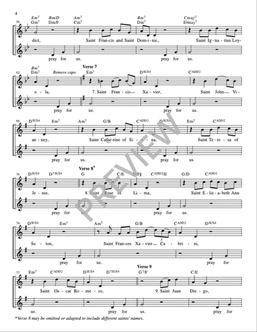 The Litany of the Saints for the Easter Vigil and for Baptism - Guitar edition Guitar scores gallery preview page 5
