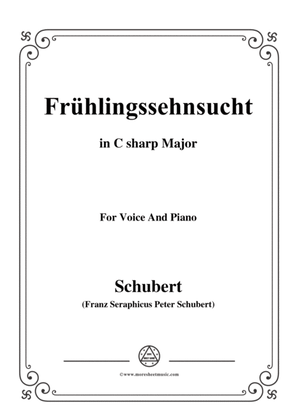 Schubert-Frühlingssehnsucht,in C sharp Major,for Voice&Piano