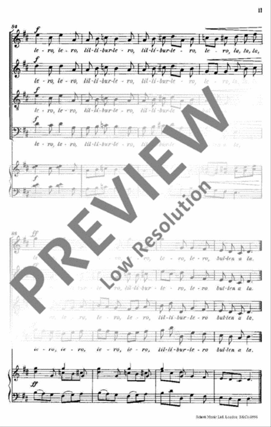 Four Songs from the British Isles 4-Part scores gallery preview page 12
