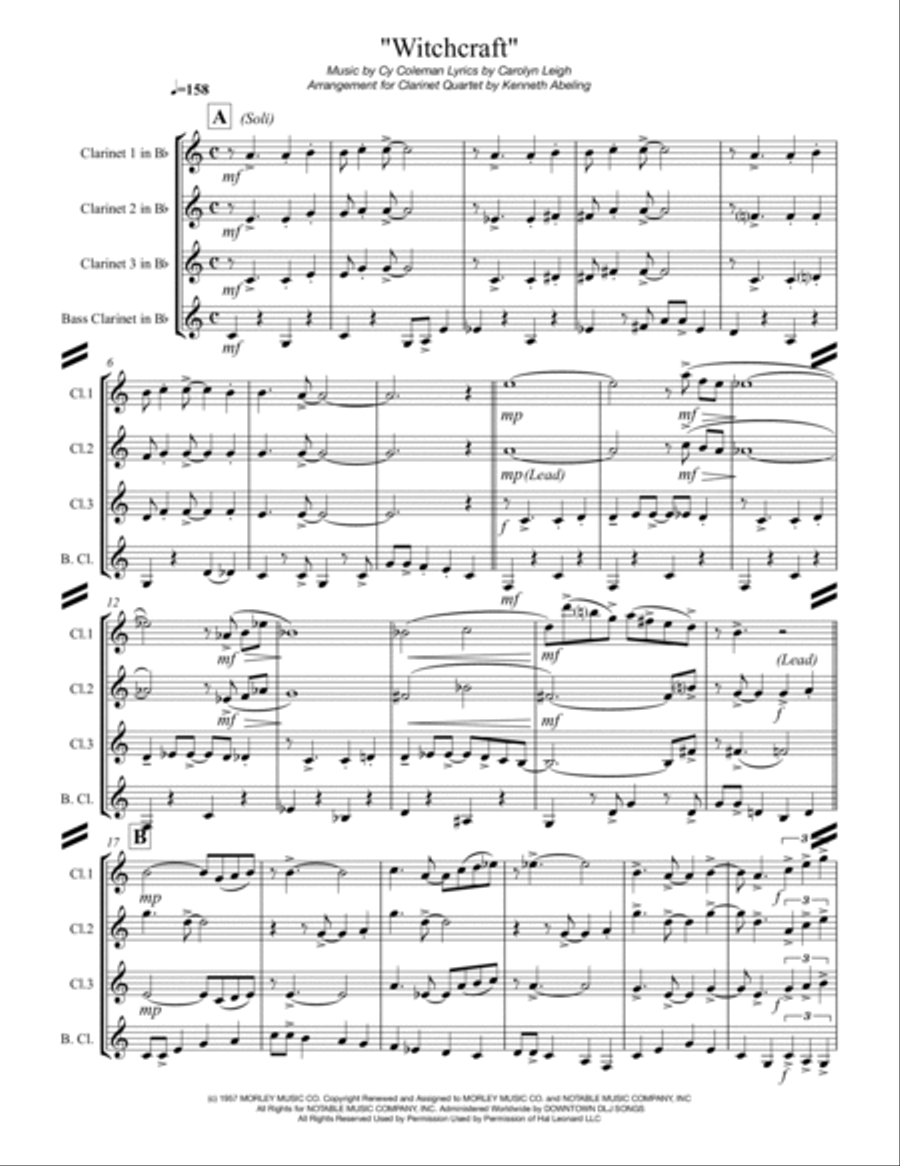 Witchcraft Woodwind Ensemble scores gallery preview page 2