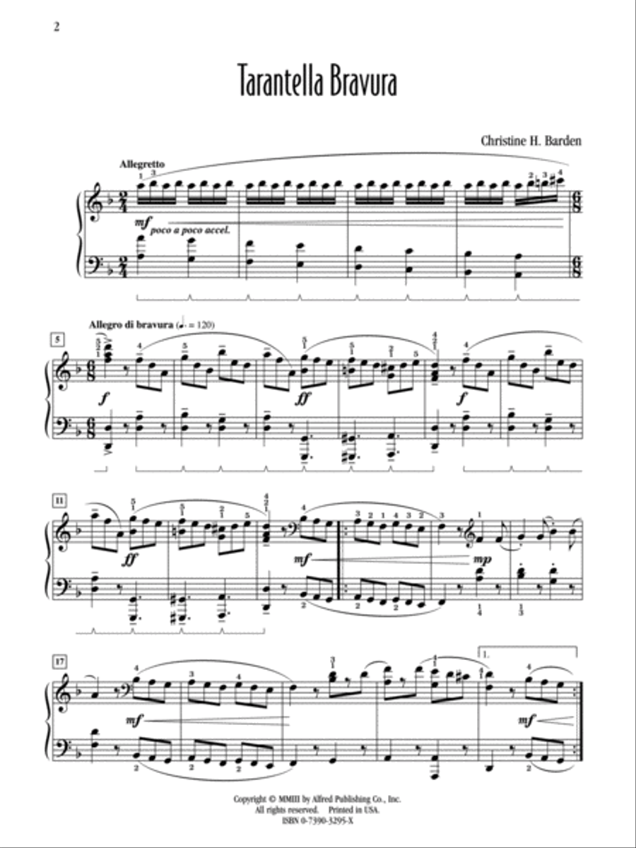 Tarantella Bravura Piano Solo scores gallery preview page 2