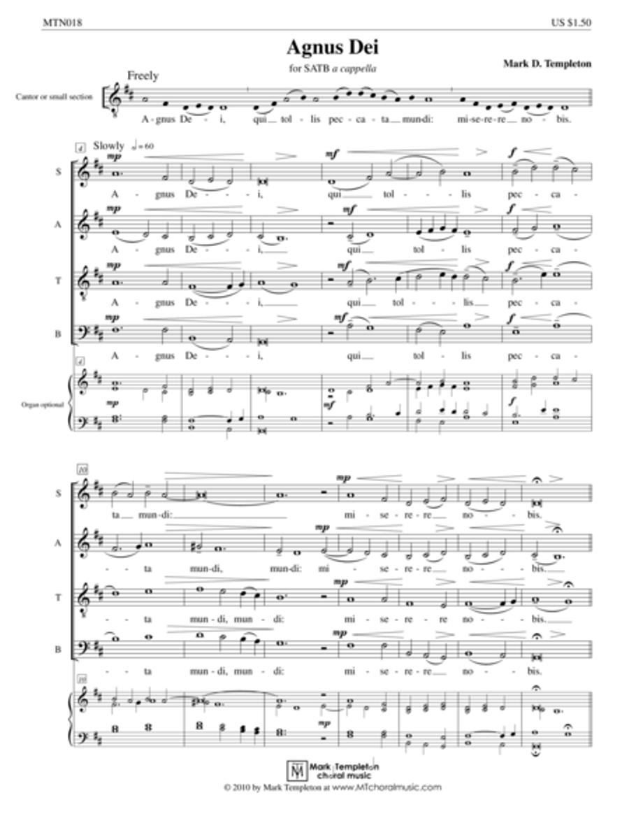 Agnus Dei (from Missa Brevis) image number null