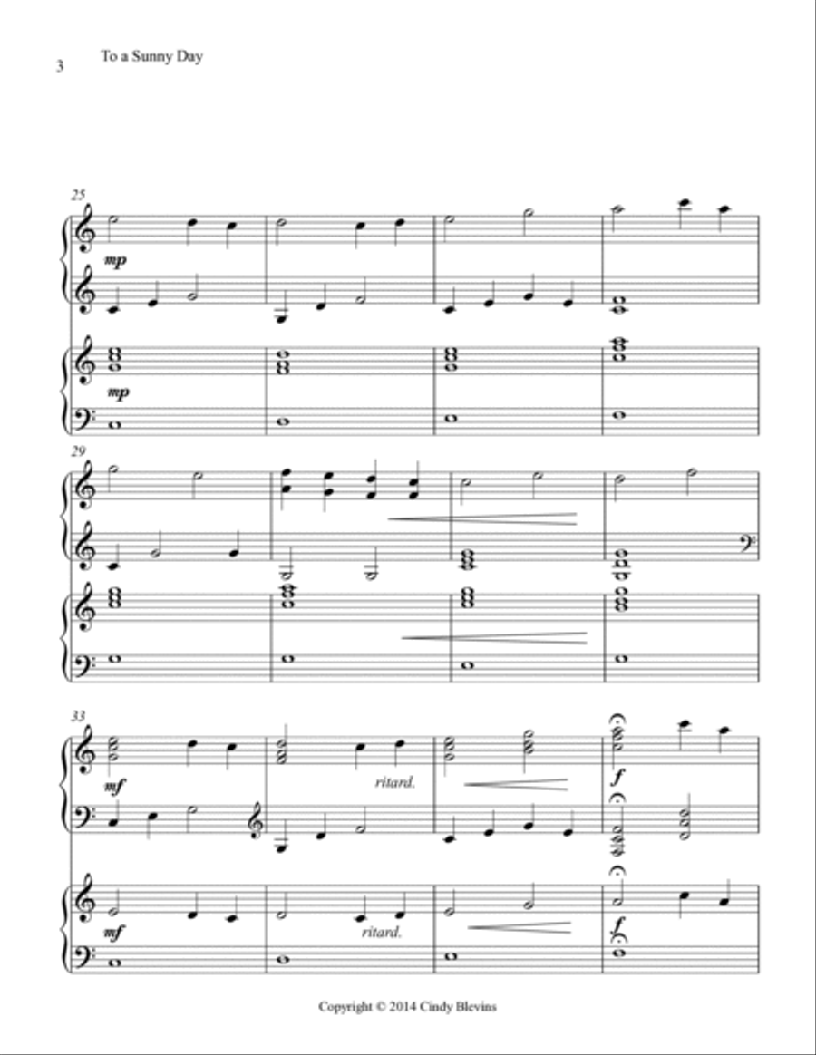 To a Sunny Day, Lap Harp Duet Lap Harp scores gallery preview page 4