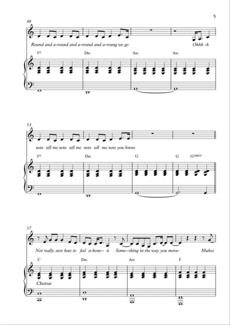 Stay Piano Solo scores gallery preview page 5