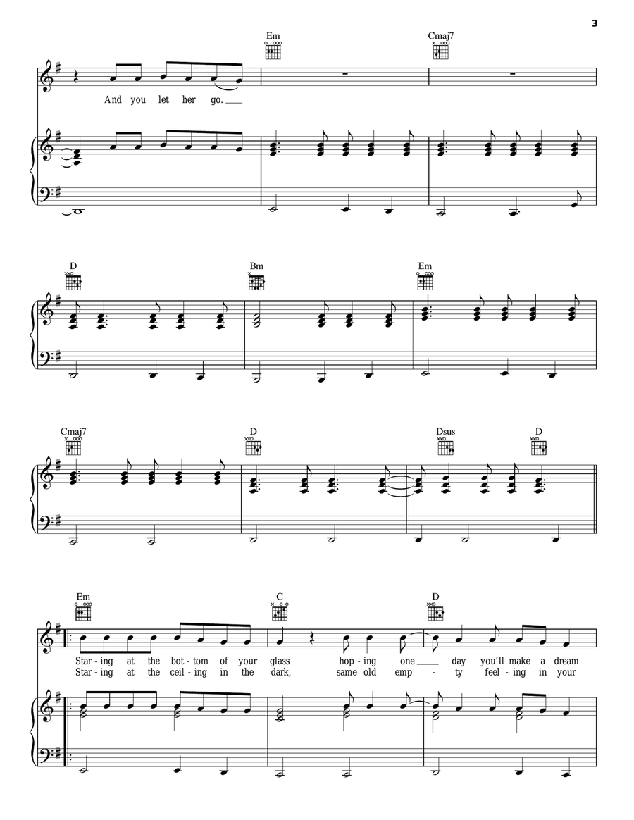 Let Her Go Acoustic Guitar scores gallery preview page 3