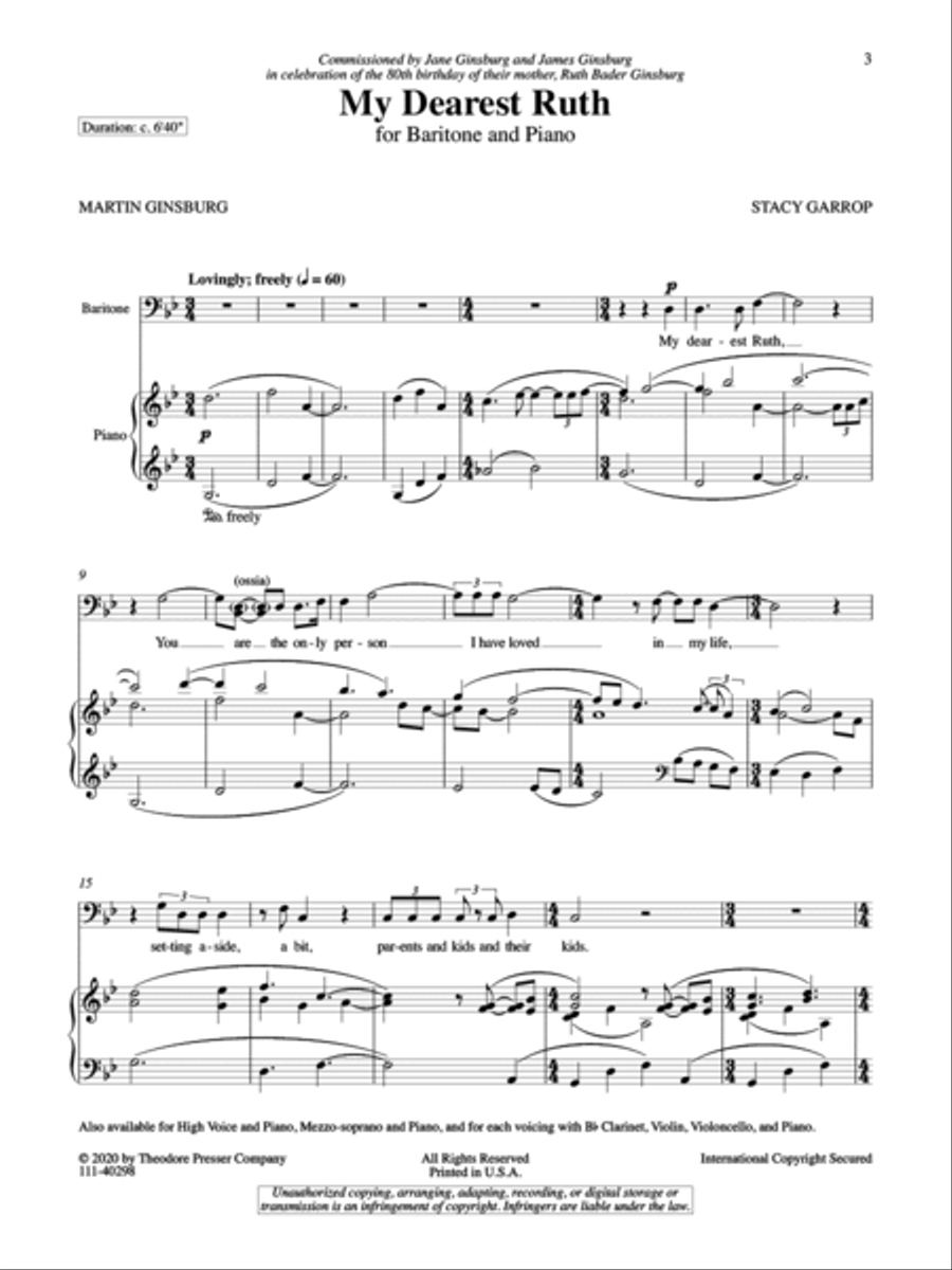 My Dearest Ruth Chamber Music scores gallery preview page 2