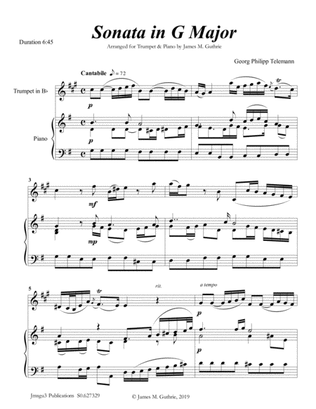 Telemann: Four Sonatas for Trumpet & Piano