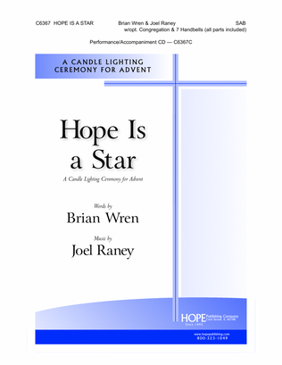 Book cover for Hope Is a Star: A Candle Lighting Ceremony for Advent