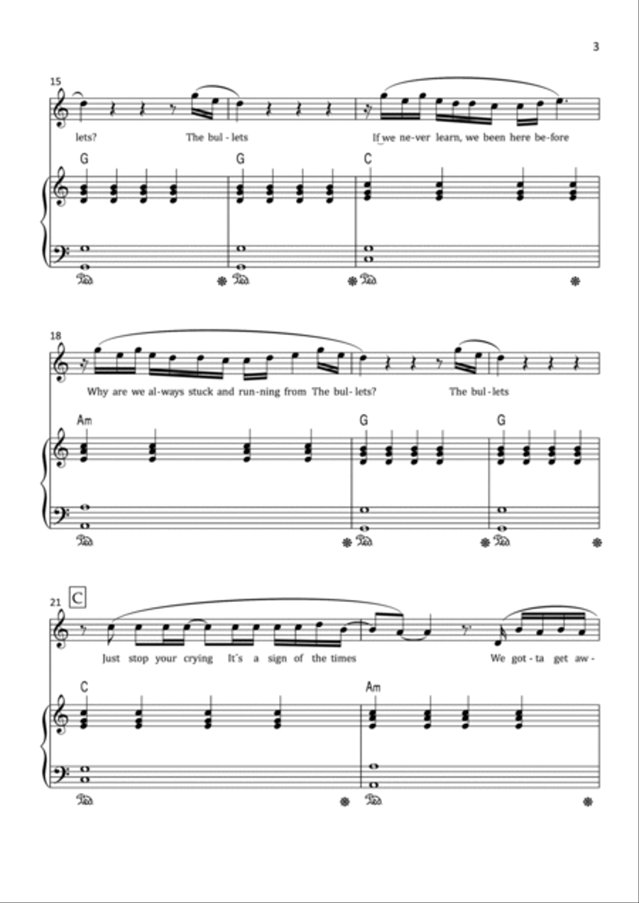 Sign Of The Times Voice scores gallery preview page 3