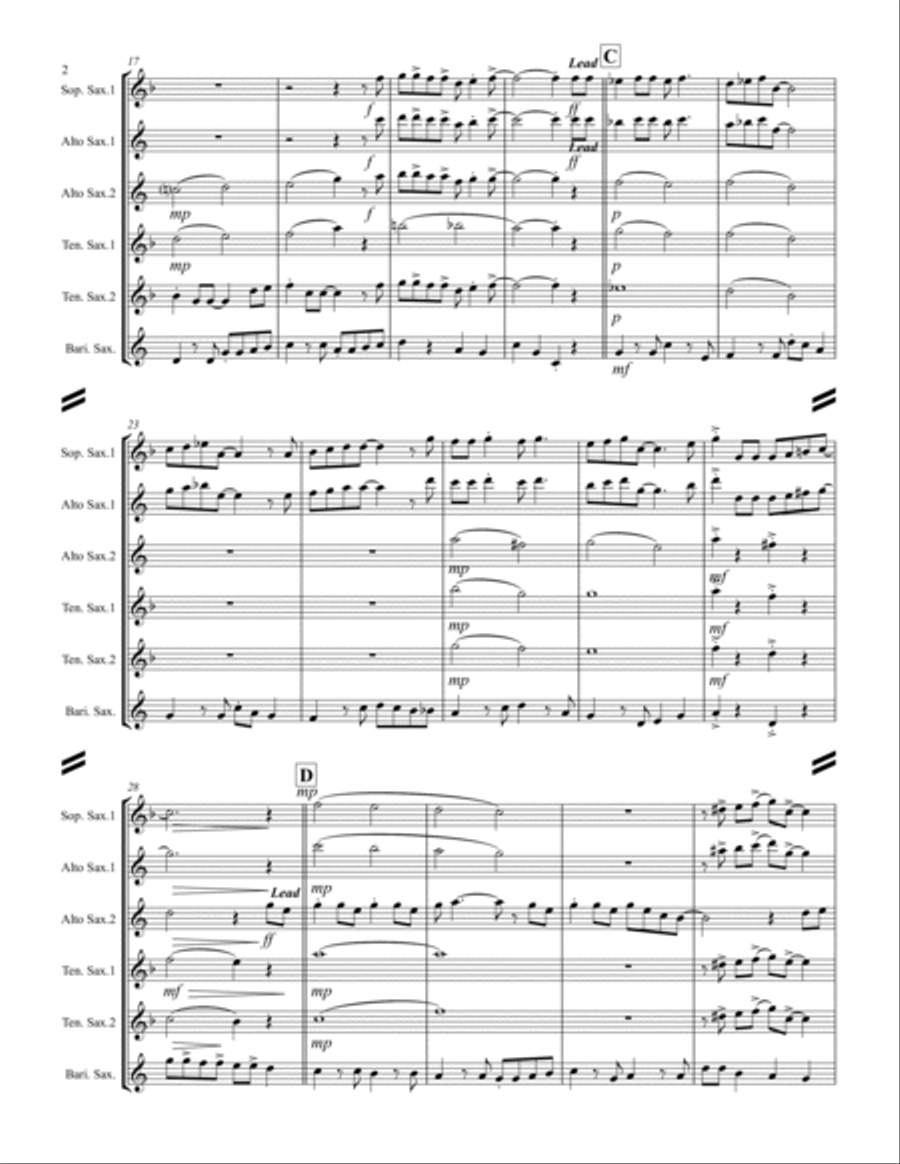 A Marshmallow World Saxophone Quintet scores gallery preview page 3