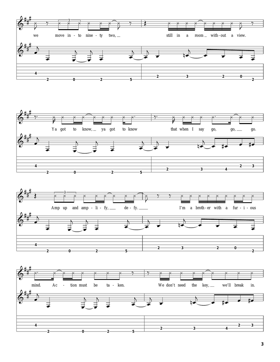Know Your Enemy Acoustic Guitar scores gallery preview page 3