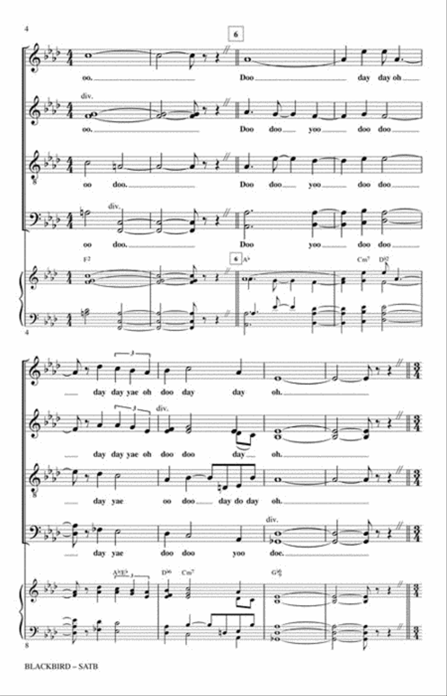 Blackbird 4-Part scores gallery preview page 3