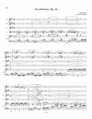 The Hebrides, Op. 26 for Quintet