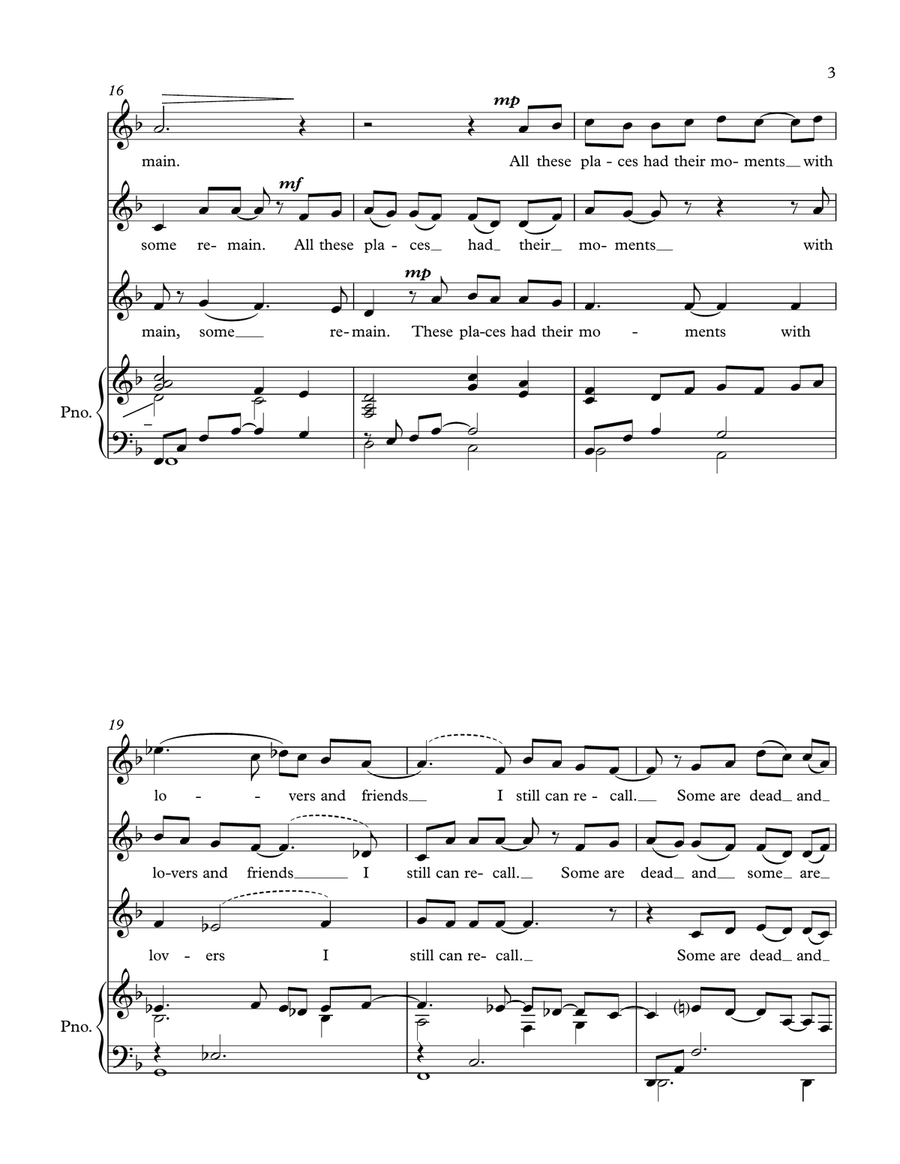 In My Life SSA scores gallery preview page 3