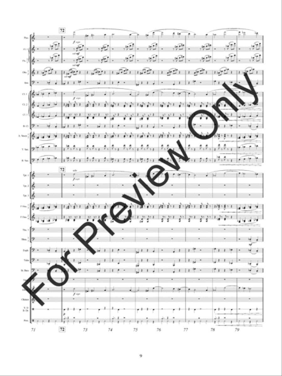 Shards Of Glass Concert Band scores gallery preview page 12