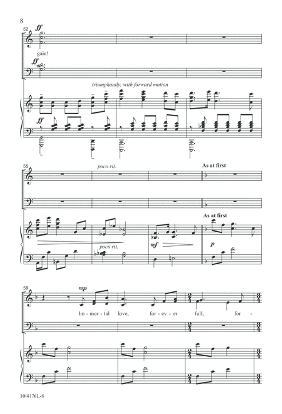 Immortal Love, Forever Full 4-Part scores gallery preview page 8