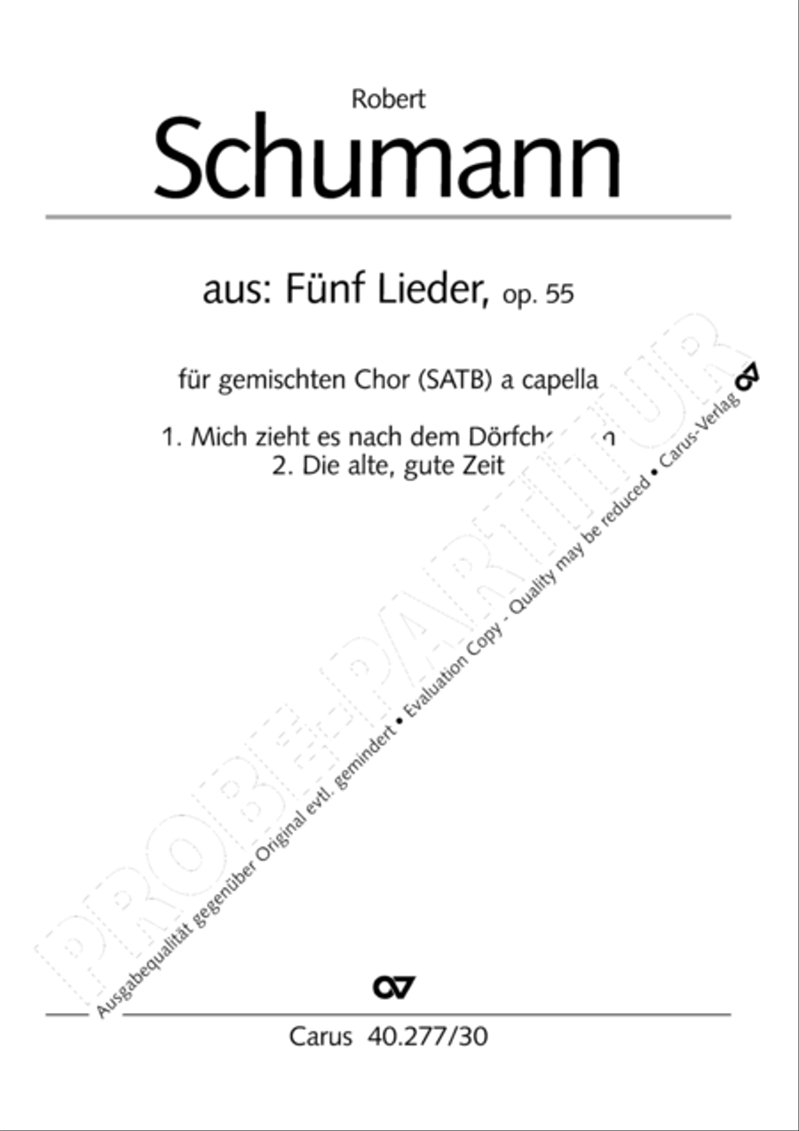 Die gute, alte Zeit; Mich zieht es nach dem Dorfchen Choir scores gallery preview page 2