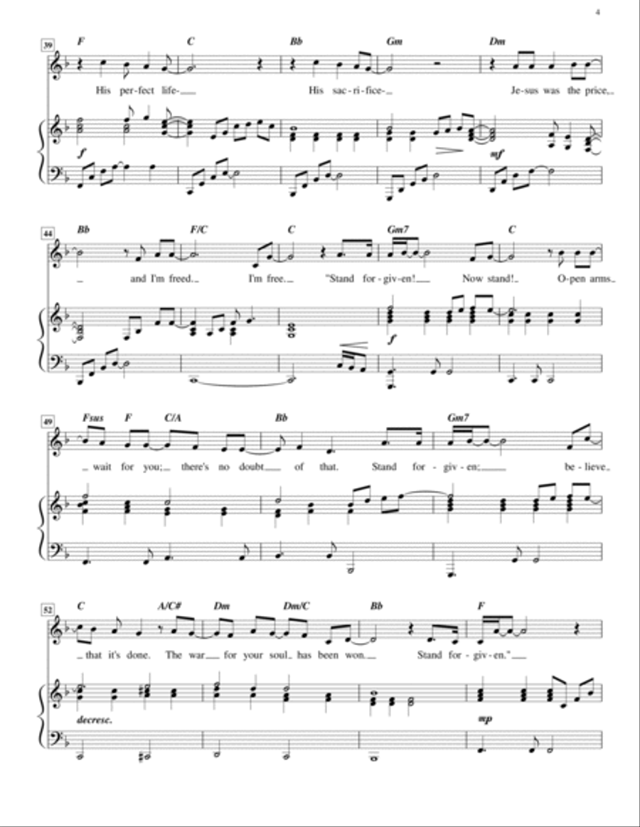 Stand Forgiven! (high voice) High Voice scores gallery preview page 4