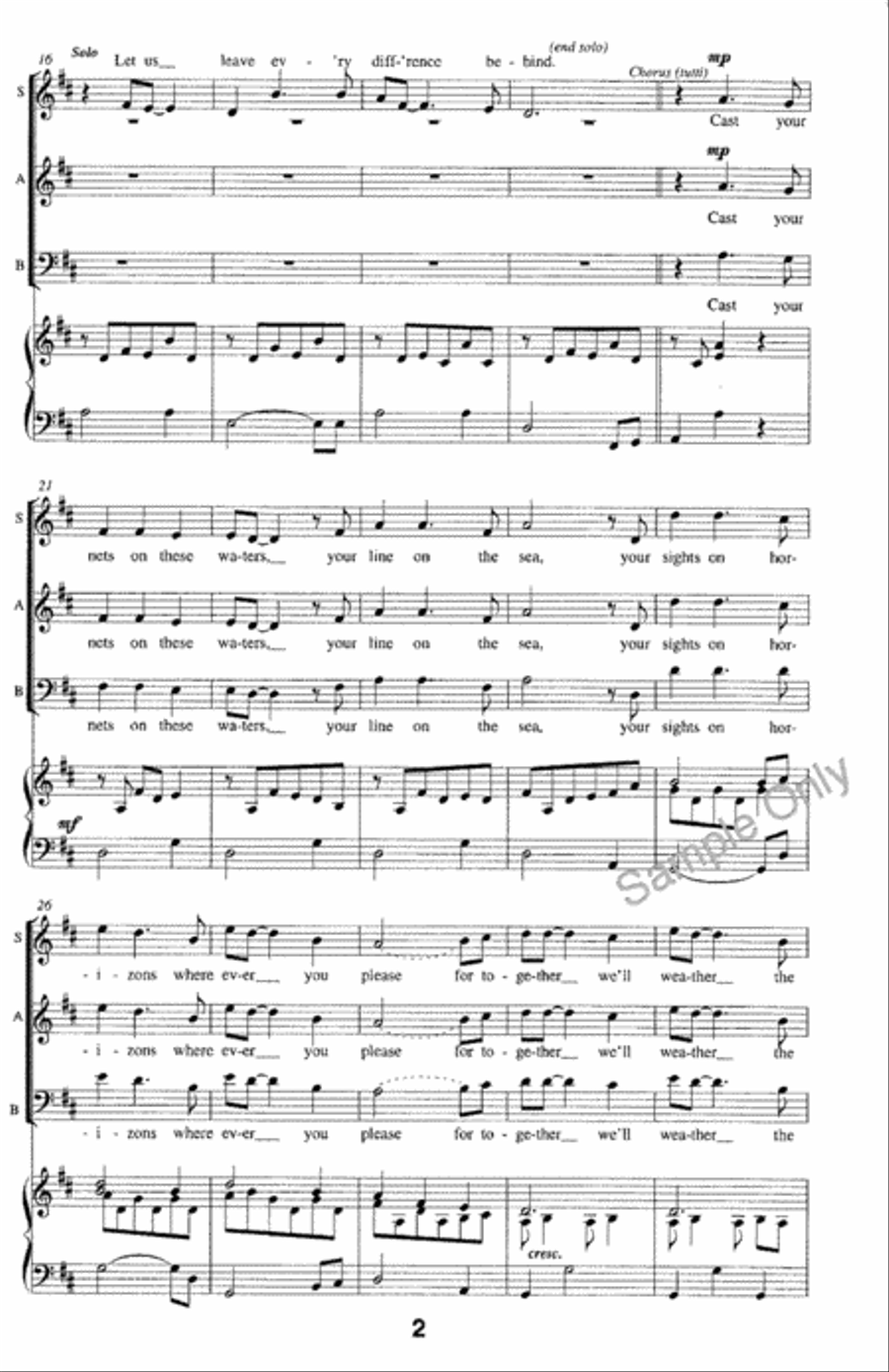Song For Peace Song For Peace 3-Part scores gallery preview page 3
