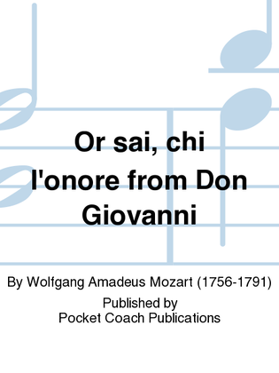 Book cover for Or sai, chi l'onore from Don Giovanni