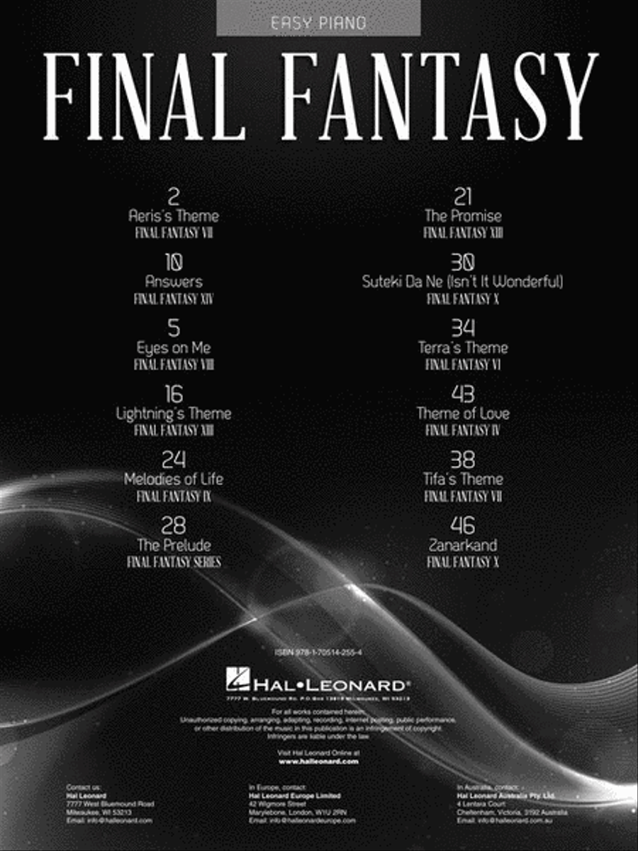 Final Fantasy Easy Piano scores gallery preview page 3