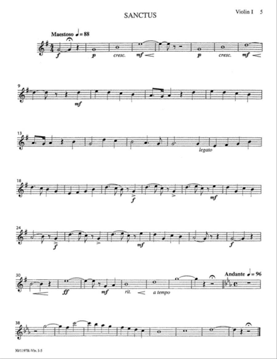 Messe Brève - String Parts String Orchestra scores gallery preview page 6