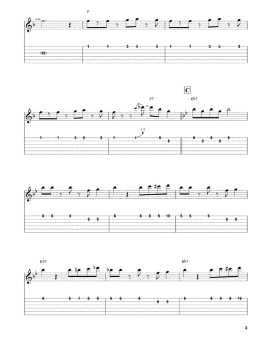 Royal Garden Blues Electric Guitar scores gallery preview page 3
