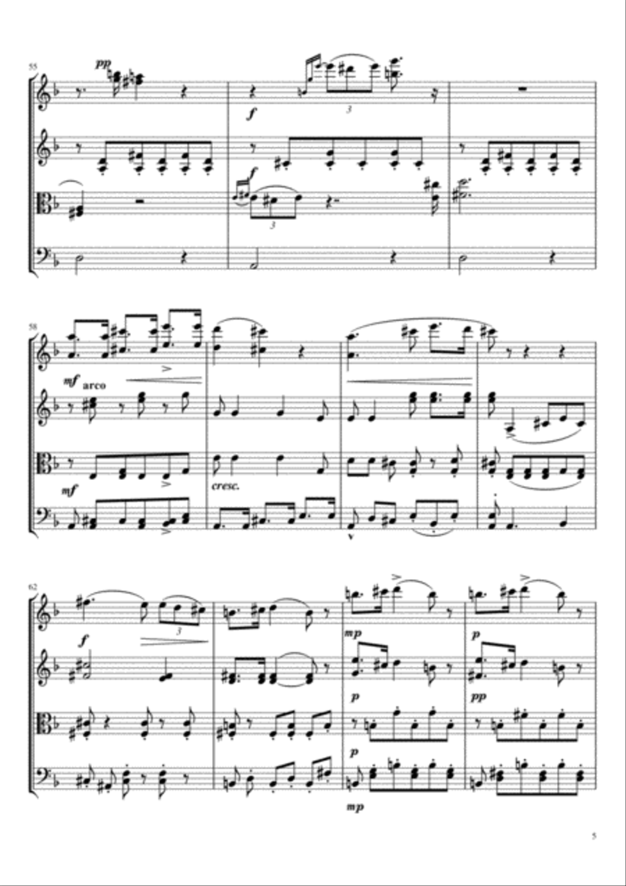 Serenade (Standchen, D957) for String Quartet String Quartet scores gallery preview page 6