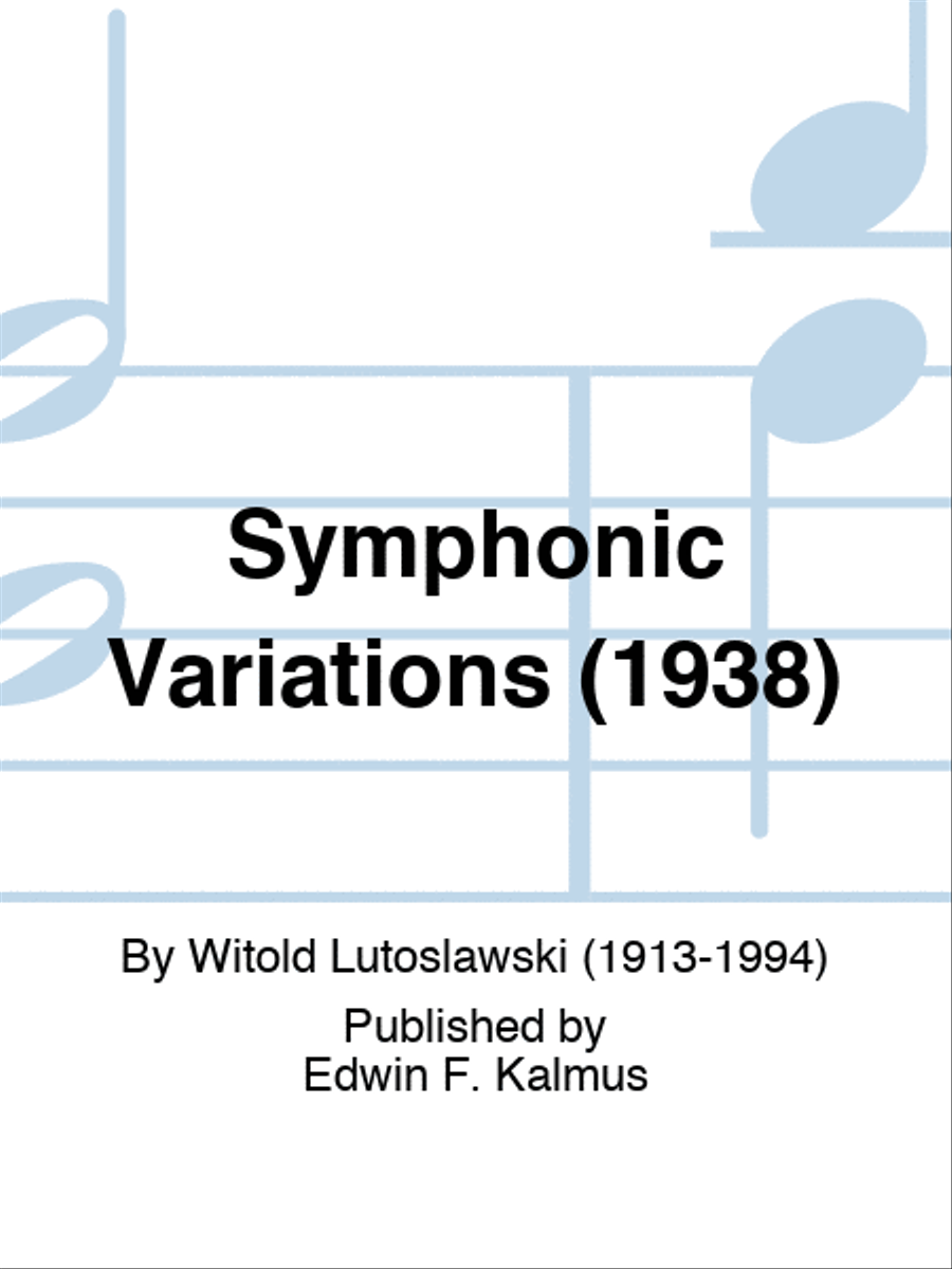 Symphonic Variations (1938) Set of Parts scores gallery preview page 1