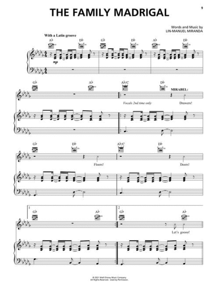 Encanto - Piano/Vocal/Guitar by Lin-Manuel Miranda Piano, Vocal, Guitar - Sheet Music