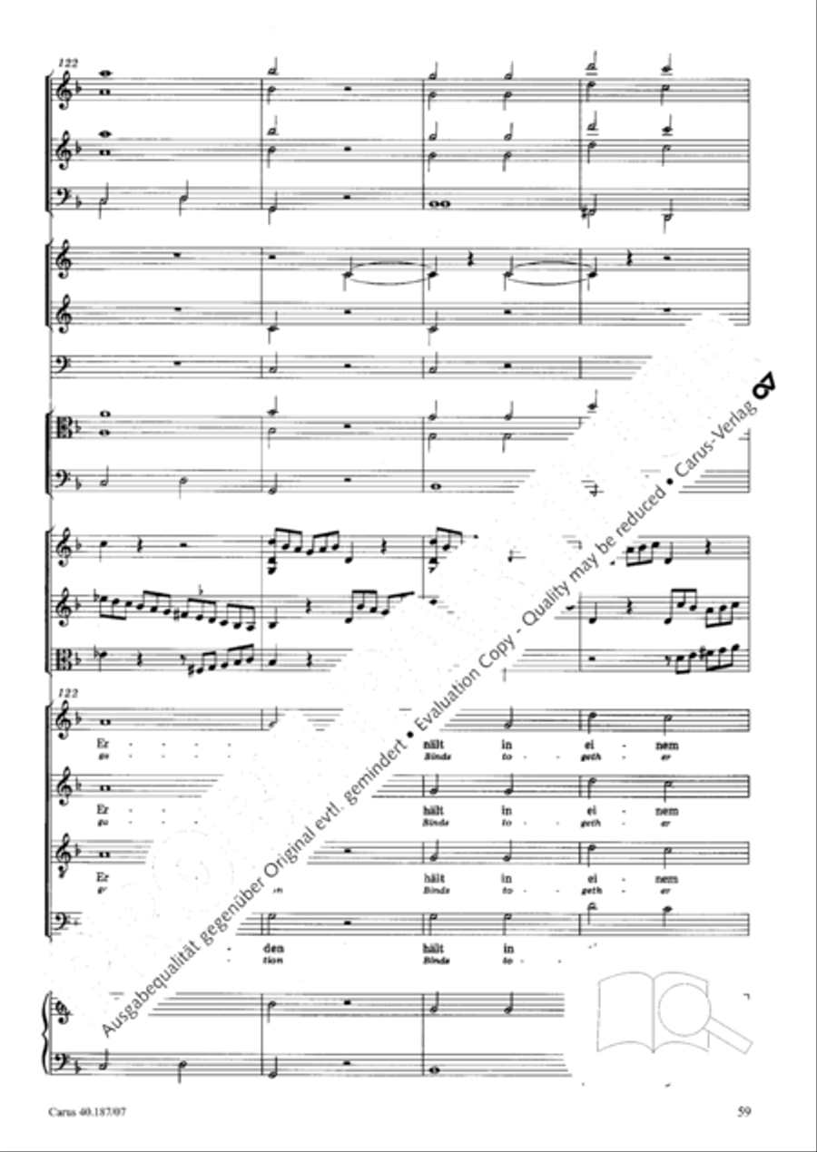 Verleih uns Frieden + Wir glauben all an einen Gott Orchestra scores gallery preview page 60