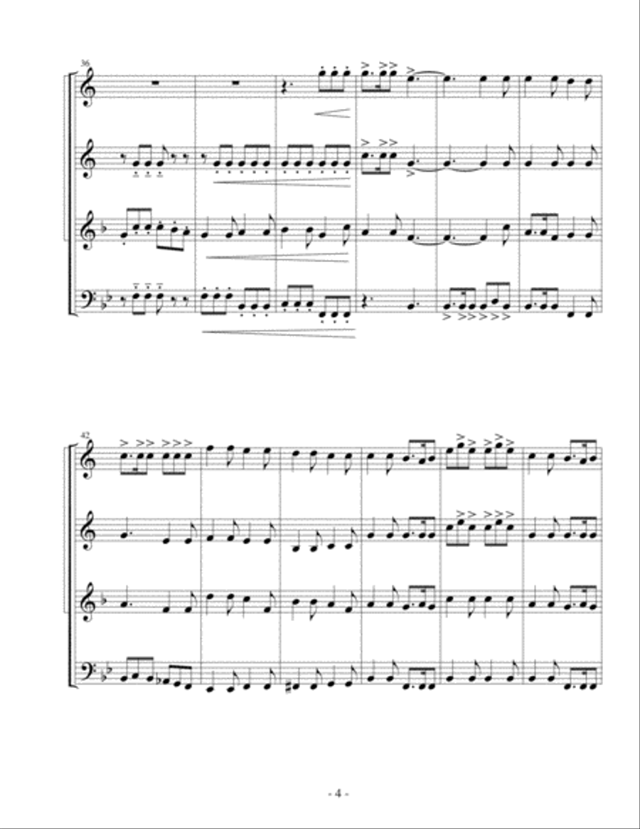 Makkpuszta - Hunt music Brass Ensemble scores gallery preview page 4