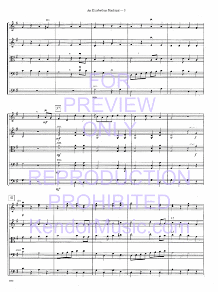 Elizabethan Madrigal, An (Now Is The Month Of Maying) (Full Score) Choir scores gallery preview page 6