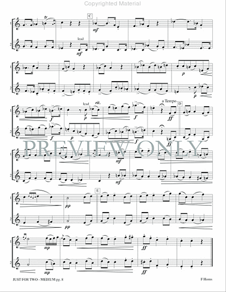 Just for Two Medium Just for Two Medium Small Ensemble scores gallery preview page 10
